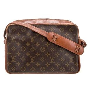 LOUIS VUITTON MONOGRAM POCHETTE MARLY BANDOULIERE SHOULDER BAG LV LOGO